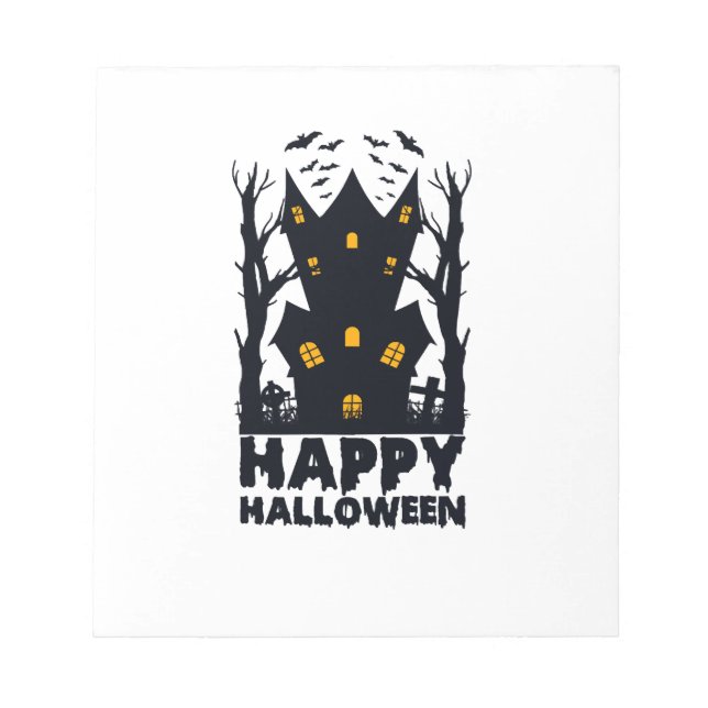 Bloco De Notas Feliz Halloween Halloween Feliz Halloween (Frente)