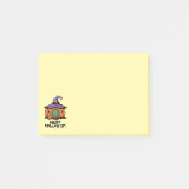 Bloco De Notas Feliz Halloween Pumpkin Cottage & Witch Hat Roof