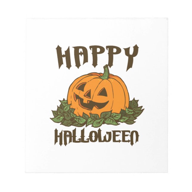 Bloco De Notas Feliz Halloween Roupa de Halloween Engraçada (Frente)