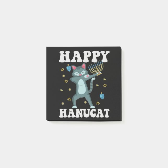 Bloco De Notas Feliz Hanucat Engraçado Judeu Hanukkah Gift (Frente)