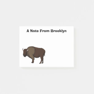 Bloco De Notas Feliz ilustração de búfalo bisonte americano