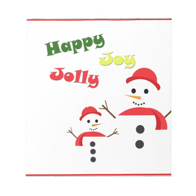 Bloco De Notas Feliz Jolly Joy (Frente)