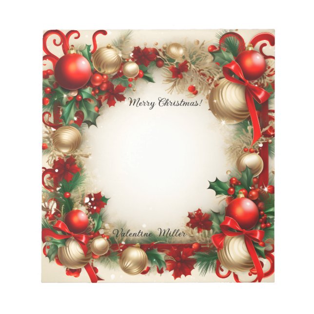 Bloco De Notas Feliz Natal (Frente)