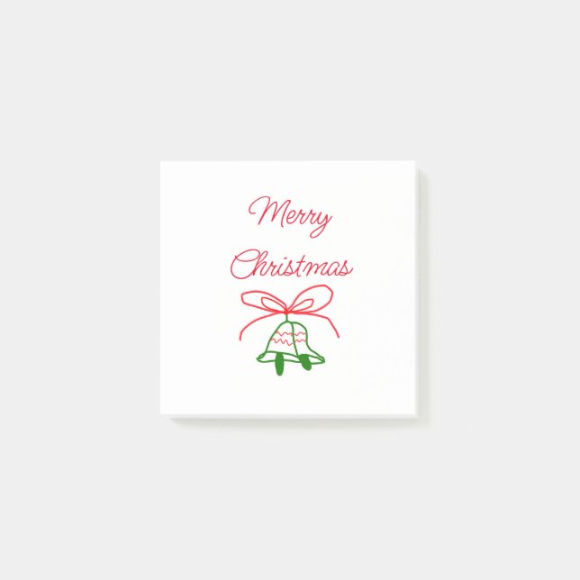Bloco De Notas Feliz Natal arco verde-jingle na moda (Frente)