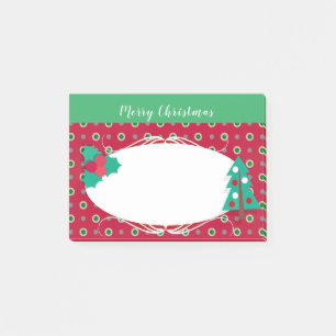 Bloco De Notas Feliz Natal Bolinhas verde