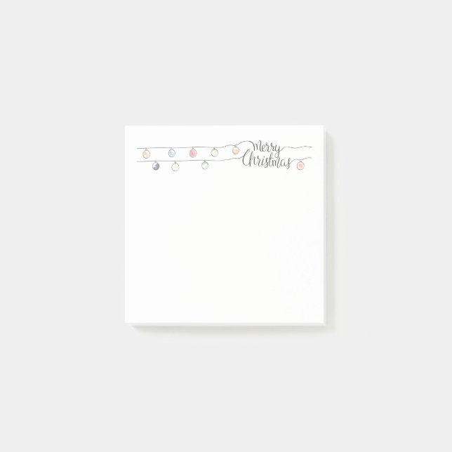 Bloco De Notas Feliz Natal com luzes (Frente)