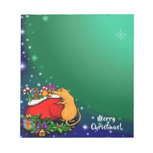 Bloco De Notas Feliz Natal com Rat Prince (Frente)