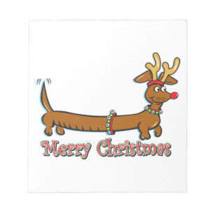 Bloco De Notas Feliz Natal Dachshund