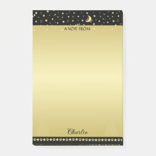 Bloco De Notas Feliz Natal, Dourada e brilhante árvore de Natal