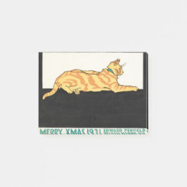 Bloco De Notas Feliz Natal e Gato de Edward Penfield.