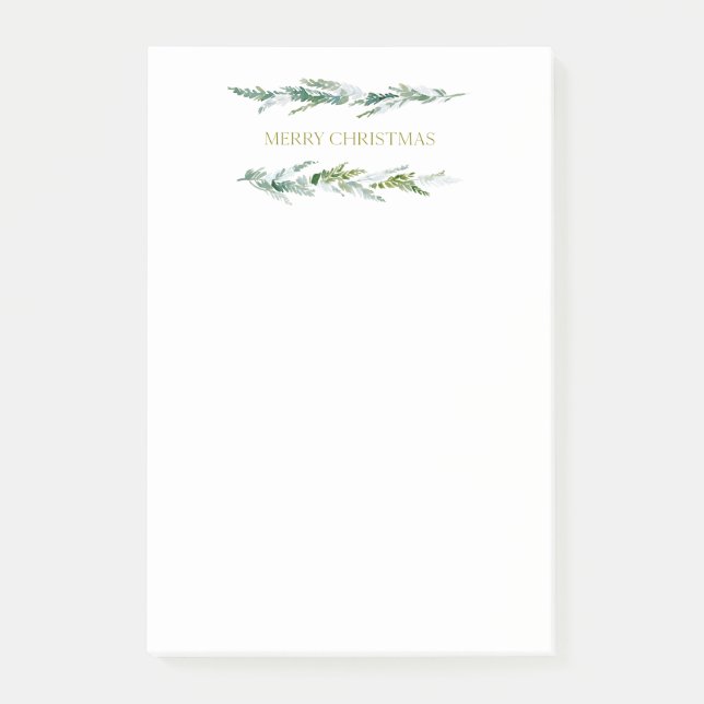 Bloco De Notas Feliz Natal Evergreen (Frente)