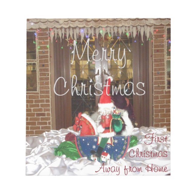Bloco De Notas Feliz Natal longe de casa Inspirou A (Frente)
