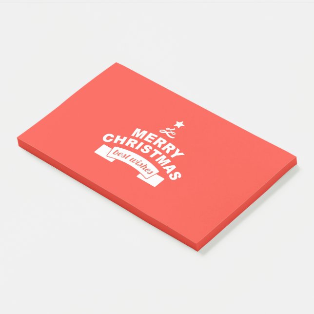 Bloco De Notas Feliz Natal Melhores Desejos (Inclinado)