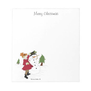 Bloco De Notas Feliz Natal Menina