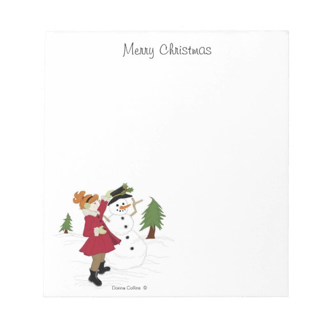 Bloco De Notas Feliz Natal Menininha (Frente)