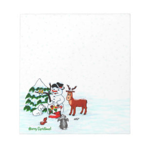 Bloco De Notas Feliz Natal! Neve com Amigos