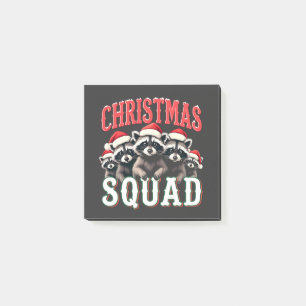 Bloco De Notas Feliz Natal Raccoon Santa Hat
