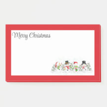 Feliz Natal Snowmen Notas de Posto