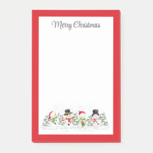 Feliz Natal Snowmen Notas de Posto
