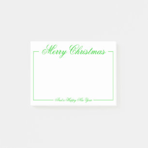 Bloco De Notas Feliz Natal verde minimalista