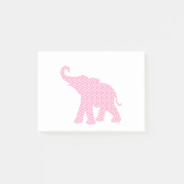 Bloco De Notas Feliz Pink Elephant-Art Pattern Cute
