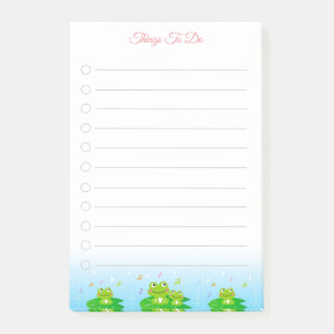 Bloco De Notas Feliz Sapo Coisas A Fazer