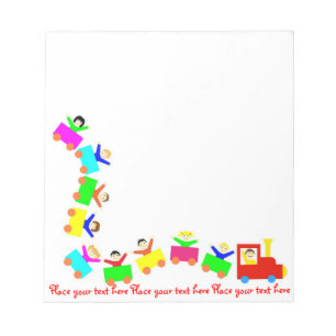 Bloco De Notas Feliz trem infantil