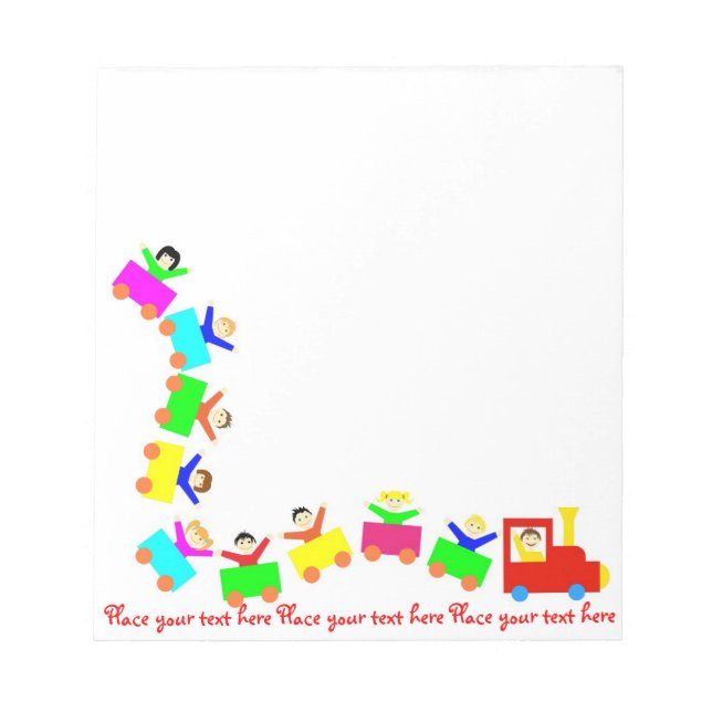 Bloco De Notas Feliz trem infantil (Frente)