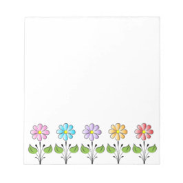 Bloco De Notas Felizes Flores Multicores