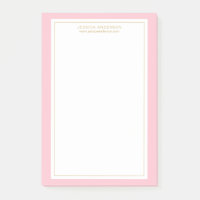 Feminina Elegante Rosa/Branco/Dourado Personalizad