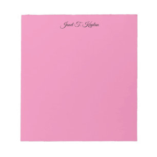 Bloco De Notas Feminino Rosa Elegante Simples Profissional Modern