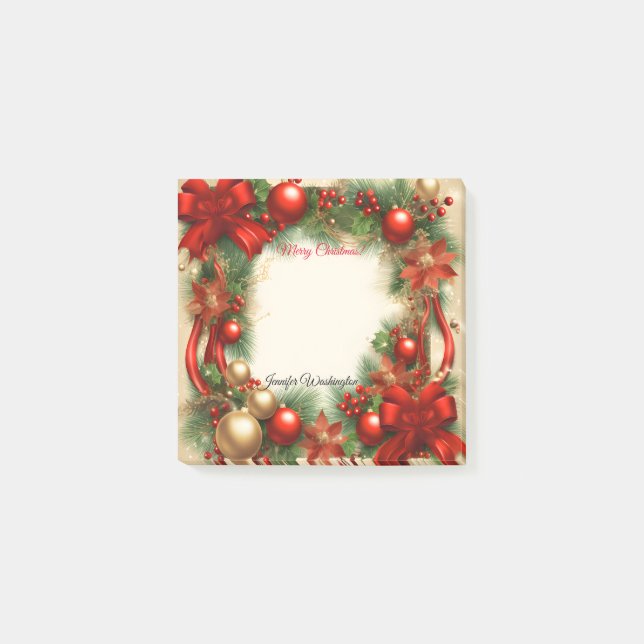 Bloco De Notas Feriado de Natal (Frente)