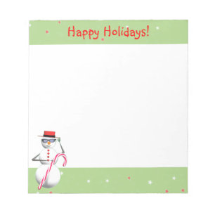 Bloco De Notas Feriado de Natal Snowman