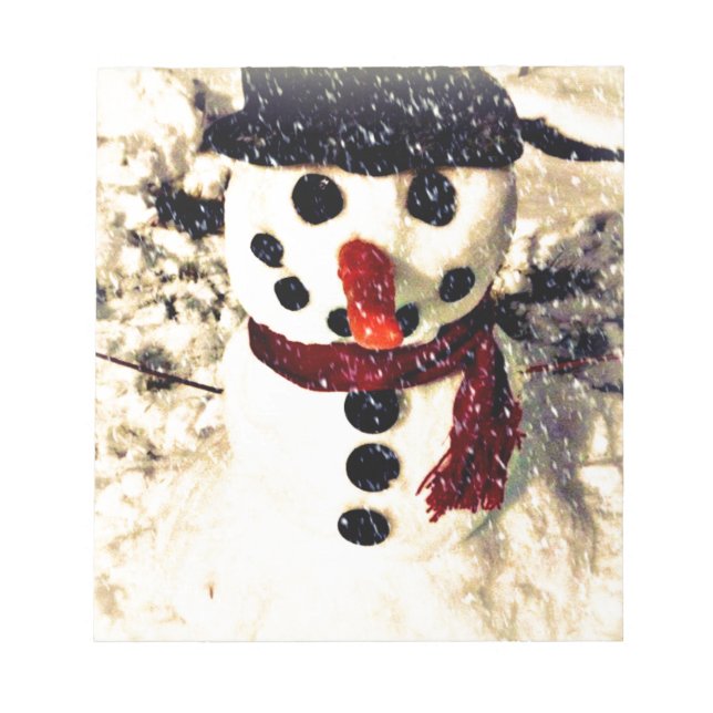 Bloco De Notas Feriado Deixe-o nevar um boneco de neve (Frente)