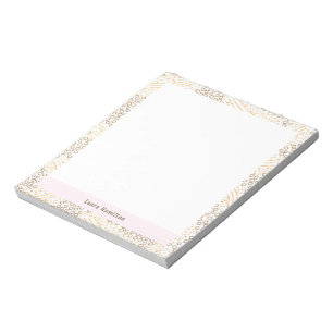 Bloco De Notas Feriado elegante do branco do quadro dos confetes
