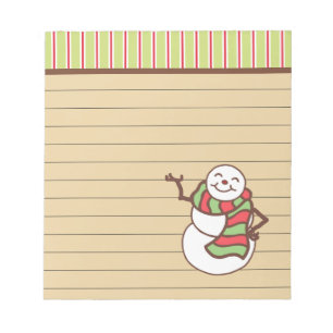 Bloco De Notas Feriado Feriado de Natal Bonito, Snowman Notepad G