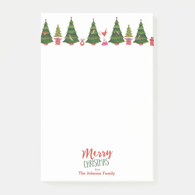 Bloco De Notas Férias Natal | Notas | Notas Adesivas (Frente)