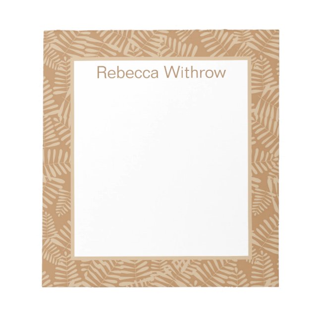 Bloco De Notas Fern deixa o notebook Camel (Frente)