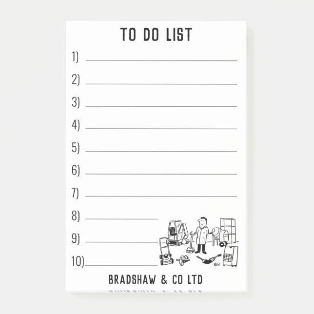 Bloco De Notas Ferramenta de Máquina e Negócios de Aluguer de Pla (Frente)