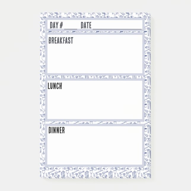 Bloco De Notas Ferramenta de Planejamento de Menu Limitado de Eng (Frente)