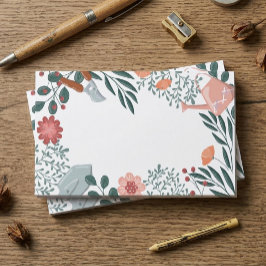 Bloco De Notas Ferramentas de Jardim & Fronteira de Flores Silves