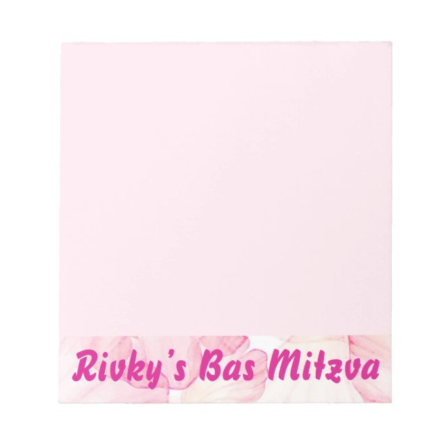 Bloco De Notas Festa de flores rosa (Frente)