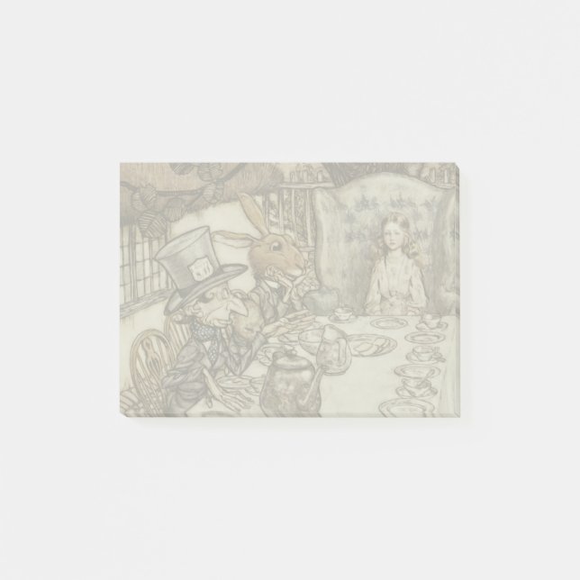 Bloco De Notas Festa de Ódio do Coelho de Alice Birthday (Frente)