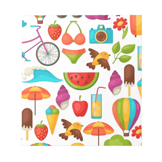 Bloco De Notas Festa de verão de feriado (Frente)
