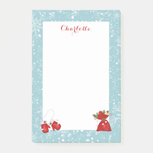 Bloco De Notas Festivo tradicional de Natal personalizado