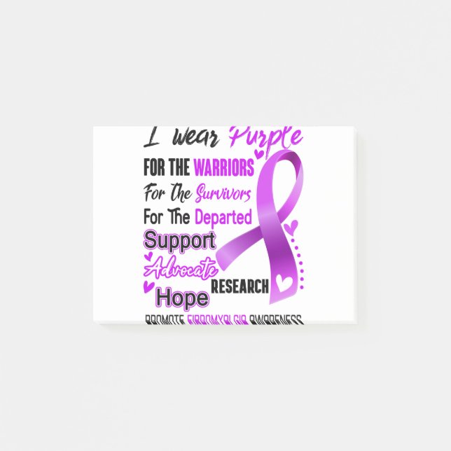 Bloco De Notas Fibromyalgia Awareness Month Ribbon Gifts (Frente)