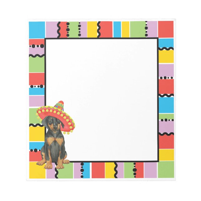 Bloco De Notas Fiesta Doberman Pinscher Notepad (Frente)