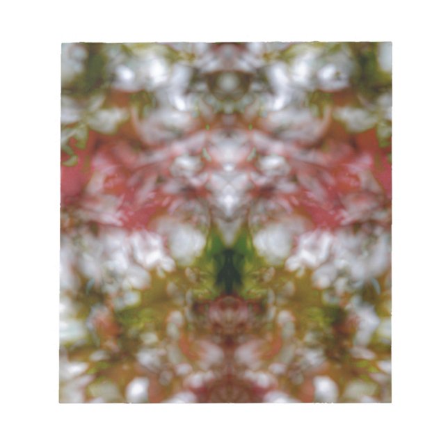 Bloco De Notas Figura abstrata de caleidoscópio e rostos (Frente)