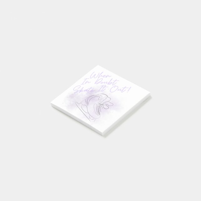 Bloco De Notas Figura com notas adesivas de patinação (Inclinado)