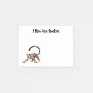 Bloco De Notas Figura de desenho animado de ocelot bonito